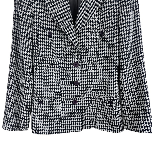 Theme Black & White Houndstooth Blazer in Size Small - Picture 6 of 11